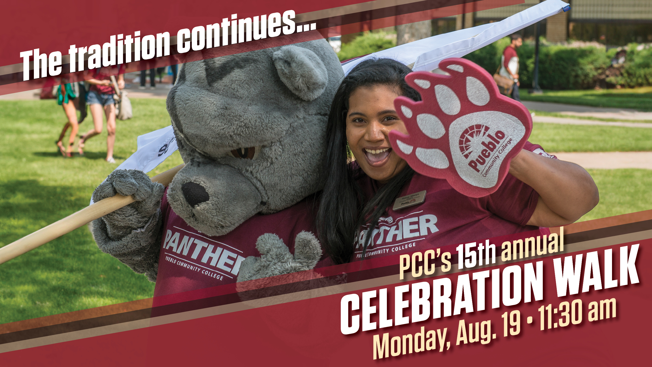 The tradition continues! PCC's 15th annual Celebration Walk - Monday, August 19, 11:30 a.m.