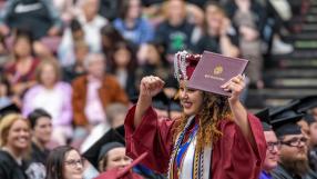 graduate celebrating