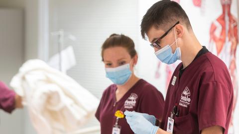 two nursing students