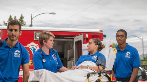 PCC EMS students during training exercise