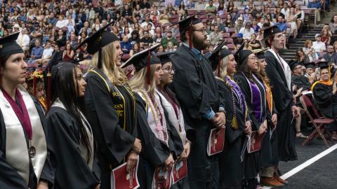 row of graduates at the 2026 PCC Commencement Ceremony