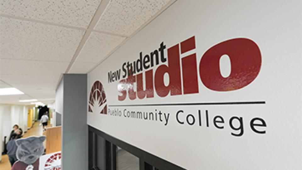 New Student Studio sign