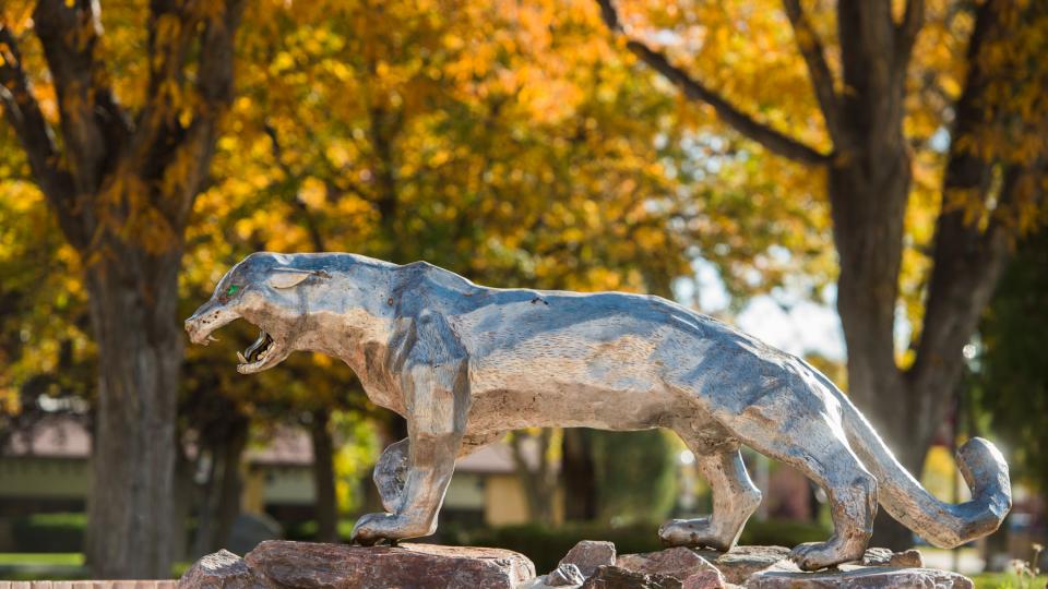 Panther sculpture on the Pueblo Campus