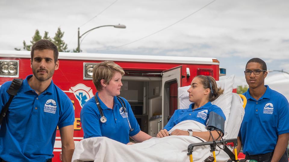 PCC EMS students during training exercise