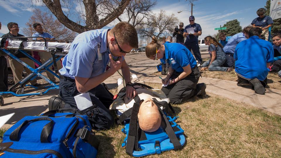 Paramedic during EMS drill