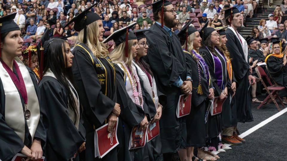 row of graduates at the 2026 PCC Commencement Ceremony