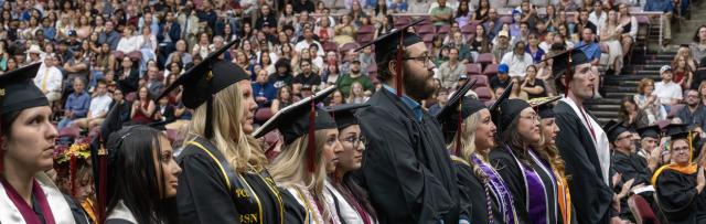 row of graduates at the 2026 PCC Commencement Ceremony