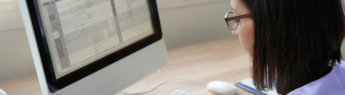 woman working at computer