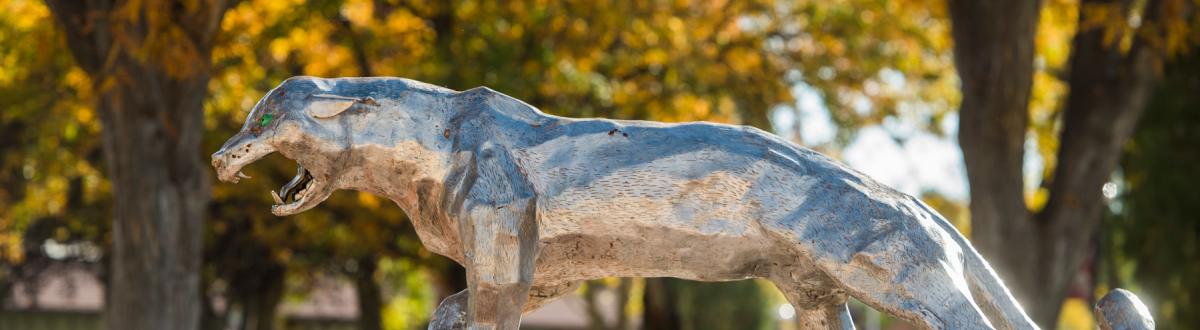 Panther sculpture on the Pueblo Campus