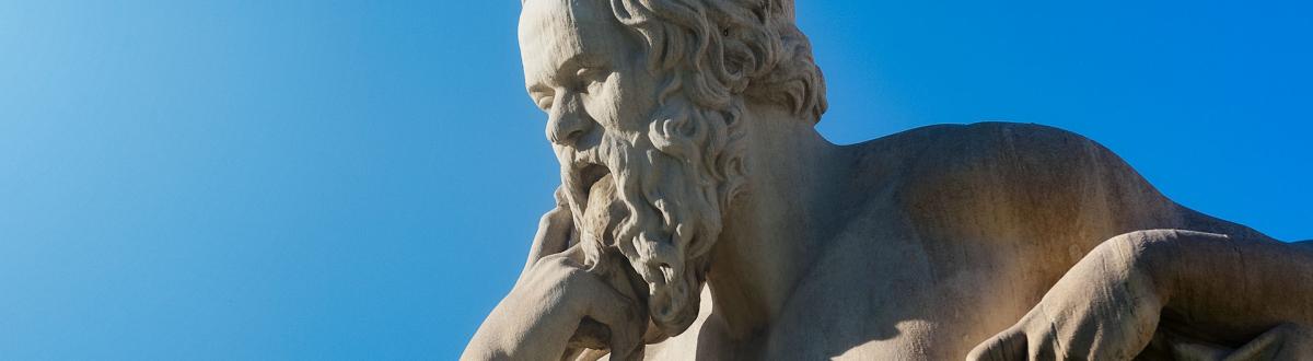 Marble statue of the ancient Greek Philosopher Socrates