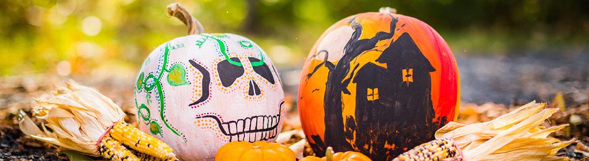Painted Halloween Pumpkins