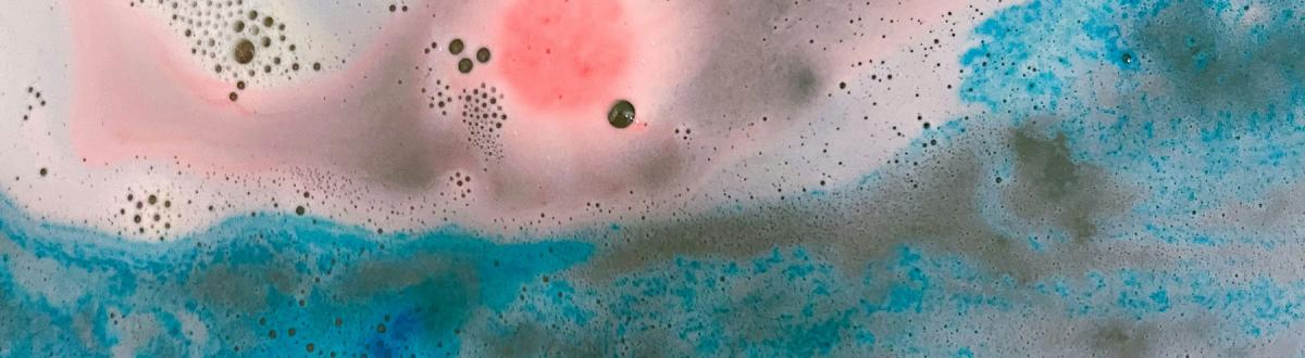 colorful bath bomb suds