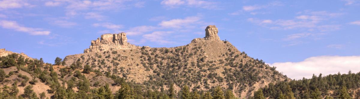 Scenic view of Chimney Rock