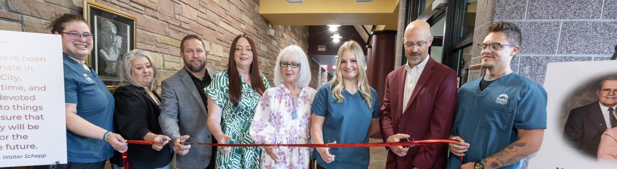 Ribbon Cutting in celebration of Walter F. and Gloria R. Schepp Nursing Simulation Center on the PCC Fremont Campus