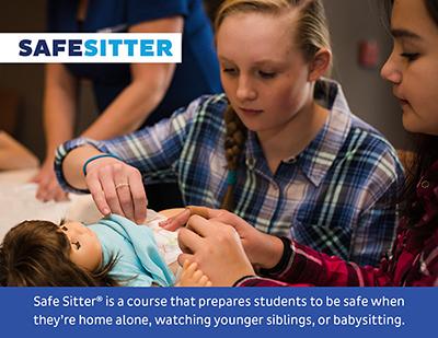 Safe Sitter is a course that prepares students to be safe when they're home alone, watching younger siblings, or babysitting.