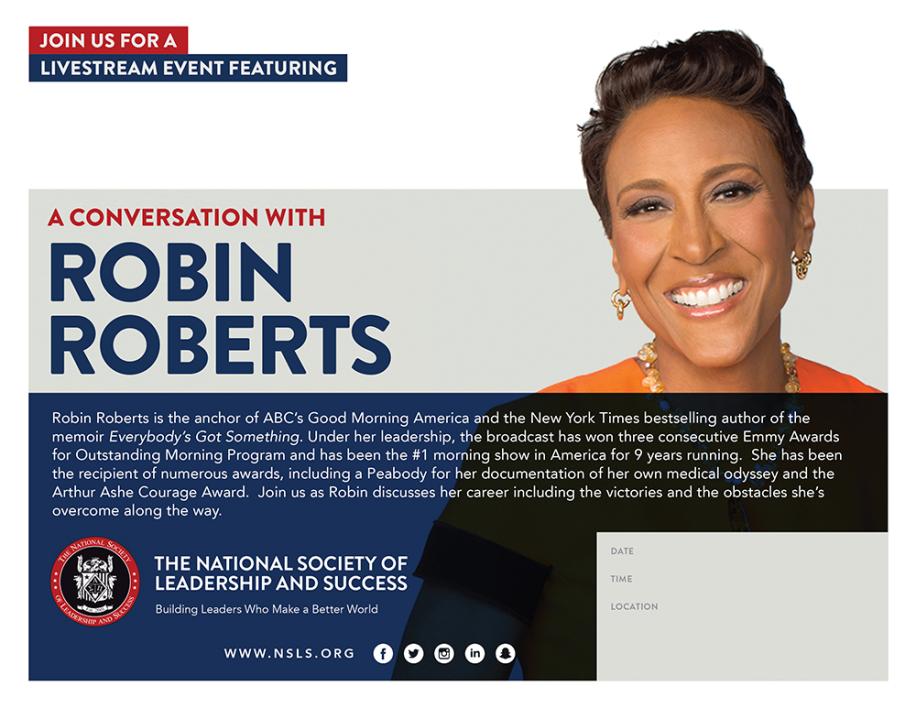 National Society of Leadership & Success Speaker Broadcast: Robin Roberts