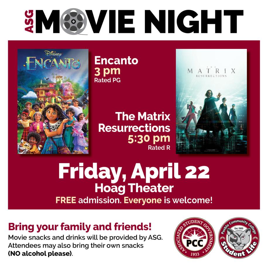 ASG Movie Night - Double feature: Encanto & Matrix Resurrections