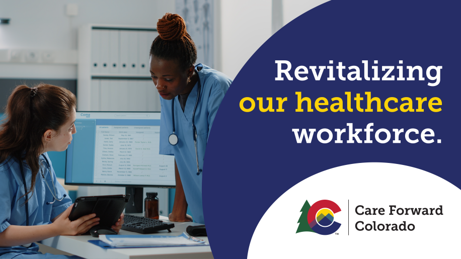 Healthcare workers at desk