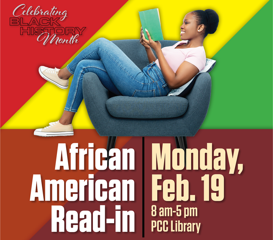 African-American Read-In | Monday, February 19 | 8 a.m. to 5 p.m. | PCC Library