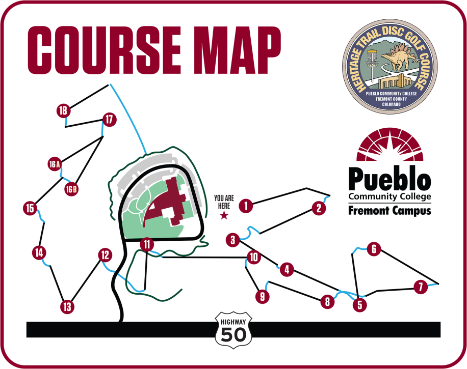 Fremont Campus - Disc Golf Course Map