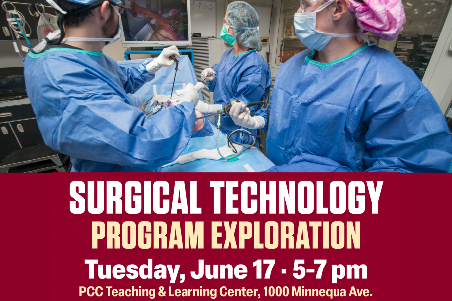 students working inside PCC's surgical simulation lab