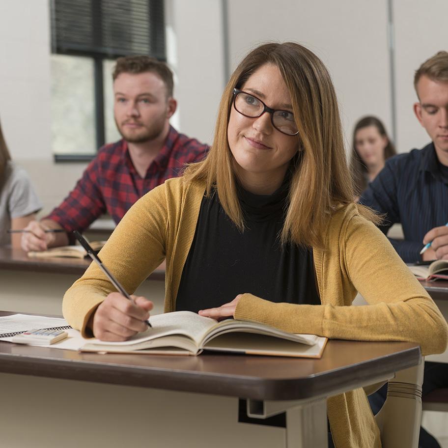 female student in PCC classroom
