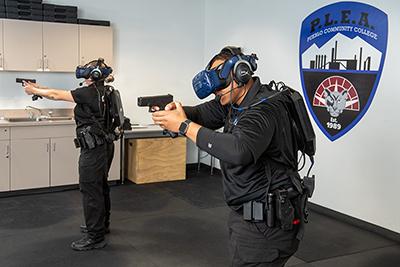 PCC Law Enforcement Academy students performing a training exercise with the use of APEX Officer.